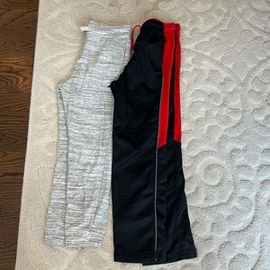 Two pairs of boys athletic pants both size 14–16 one Nautica one athletic works